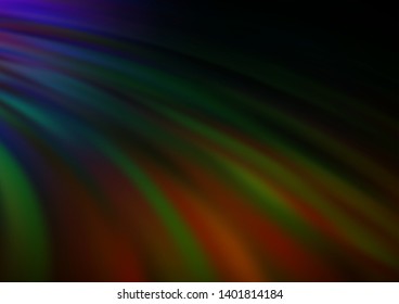 Dark Multicolor, Rainbow vector template with abstract lines. Brand new colored illustration in marble style with gradient. The template for cell phone backgrounds.