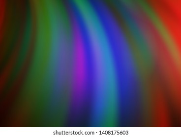 Dark Multicolor, Rainbow vector template with bubble shapes. A sample with blurred bubble shapes. New composition for your brand book.