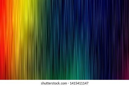 Dark Multicolor, Rainbow vector template with repeated sticks. Decorative shining illustration with lines on abstract template. Pattern for websites, landing pages.