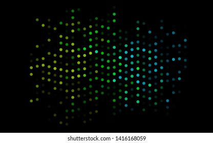 Dark Multicolor, Rainbow vector template with circles. Glitter abstract illustration with blurred drops of rain. Design for business adverts.