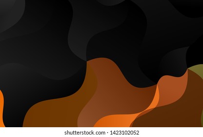 Dark Multicolor, Rainbow vector template with lava shapes. Modern gradient abstract illustration with bandy lines. Pattern for your business design.