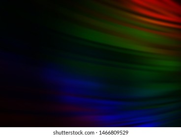 Dark Multicolor, Rainbow vector template with lines . Modern gradient abstract illustration with bandy lines. The template for cell phone backgrounds.