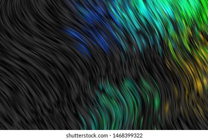 Dark Multicolor, Rainbow vector template with liquid shapes. Geometric illustration in marble style with gradient.  New composition for your brand book.