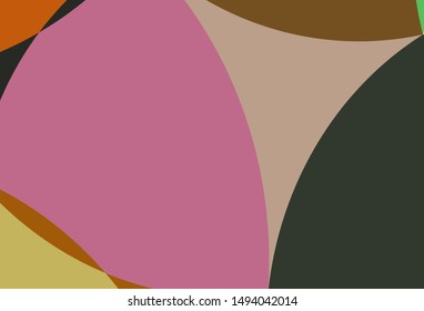 Dark Multicolor, Rainbow vector template with lines, ovals. Geometric illustration in marble style with gradient.  The template for cell phone backgrounds.