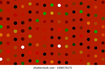 Dark Multicolor, Rainbow vector template with circles. Abstract illustration with colored bubbles in nature style. Pattern for ads, leaflets.