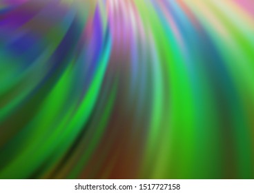 Dark Multicolor, Rainbow vector template with bent ribbons. Creative illustration in halftone marble style with gradient. A completely new marble design for your business.