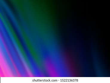 Dark Multicolor, Rainbow vector template with bent ribbons. A completely new color illustration in marble style. Marble style for your business design.