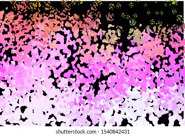Dark Multicolor, Rainbow vector template with memphis shapes. Simple colorful illustration with abstract gradient shapes. Background for a cell phone.