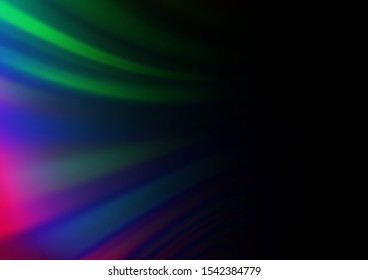 Dark Multicolor, Rainbow vector template with lines, ovals. Colorful illustration in abstract marble style with gradient. Marble style for your business design.
