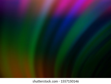 Dark Multicolor, Rainbow vector template with lava shapes. A sample with blurred bubble shapes. A completely new template for your business design.