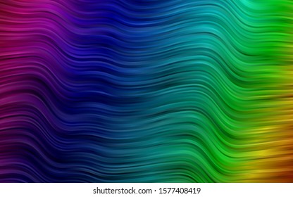 Dark Multicolor, Rainbow vector template with liquid shapes. Colorful illustration in abstract marble style with gradient. New composition for your brand book.
