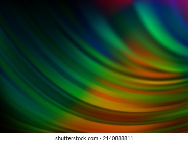 Dark Multicolor, Rainbow vector template with bubble shapes. A vague circumflex abstract illustration with gradient. New composition for your brand book.