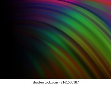 Dark Multicolor, Rainbow vector template with bubble shapes. Colorful abstract illustration with gradient lines. The elegant pattern for brand book.