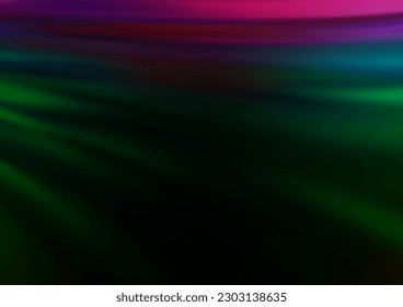 Dark Multicolor, Rainbow vector template with abstract lines. Creative geometric illustration in marble style with gradient. New composition for your brand book.