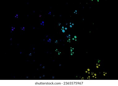 Dark Multicolor, Rainbow vector template with bubble shapes. A completely new color illustration in marble style. The best blurred design for your business.