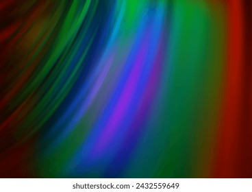 Dark Multicolor, Rainbow vector template with bent lines. A vague circumflex abstract illustration with gradient. A new texture for your  ad, booklets, leaflets.