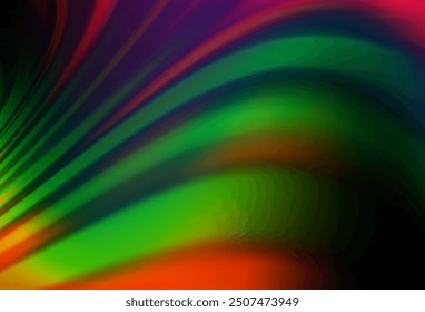 Dark Multicolor, Rainbow vector template with lava shapes. A vague circumflex abstract illustration with gradient. Marble design for your web site.