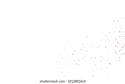 Dark Multicolor, Rainbow vector texture with Digit characters. Blurred design in simple style with collection of numerals. Best design for your ad, poster, banner of math college.