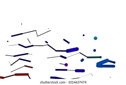 Dark Multicolor, Rainbow vector texture with colored capsules. Modern geometrical abstract illustration with staves. The template can be used as a background.