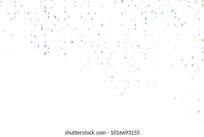 Dark Multicolor, Rainbow vector texture with Digit characters. Illustration with Numeral symbols on abstract template. The pattern can be used for ad, booklets, leaflets of education.