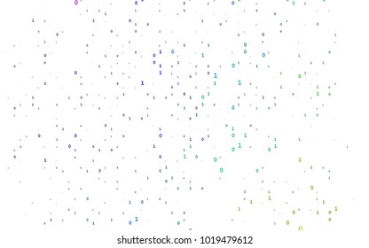 Dark Multicolor, Rainbow vector texture with Digit characters. Modern geometrical illustration with numerals. Template can be used as a background for ads of typography.