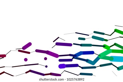 Dark Multicolor, Rainbow vector texture with colored capsules. Capsules on blurred abstract background with gradient. Smart design for your business advert.