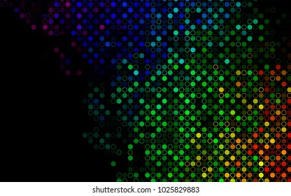 Dark Multicolor, Rainbow vector  texture with disks. Modern abstract illustration with colorful water drops. Beautiful design for your business natural advert.