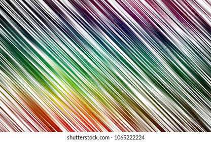 Dark Multicolor, Rainbow vector texture with colored lines. Blurred decorative design in simple style with lines. The pattern can be used for busines ad, booklets, leaflets
