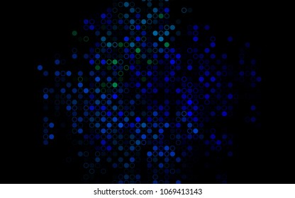 Dark Multicolor, Rainbow vector  texture with disks. Blurred decorative design in abstract style with bubbles. New design for ad, poster, banner of your website.