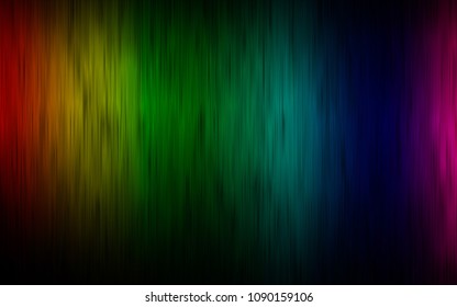 Dark Multicolor, Rainbow vector texture with colored lines. Modern geometrical abstract illustration with staves. Best design for your ad, poster, banner.