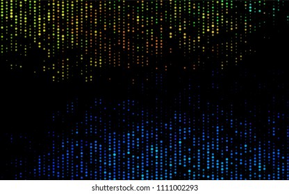 Dark Multicolor, Rainbow vector  texture with disks. Modern abstract illustration with colorful water drops. The pattern can be used for ads, leaflets of liquid.