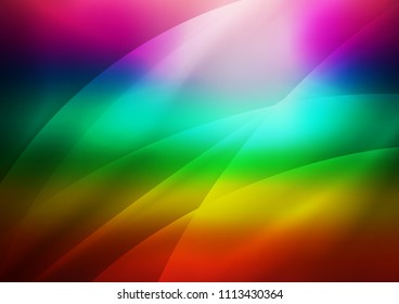 Dark Multicolor, Rainbow vector texture with colored lines. Blurred decorative design in simple style with lines. The template can be used as a background.