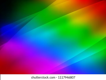 Dark Multicolor, Rainbow vector texture with colored diagonal lines. Decorative shining illustration with lines on abstract template. The template can be used as a background.