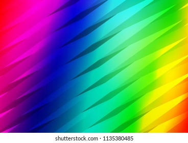 Dark Multicolor, Rainbow vector texture with colored lines. Lines on blurred abstract background with gradient. The template can be used as a background.