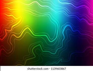 Dark Multicolor, Rainbow vector texture with colored lines. Blurred decorative design in simple style with lines. Smart design for your business advert.