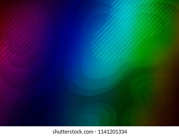 Dark Multicolor, Rainbow vector texture with colored lines. Glitter abstract illustration with colored sticks. The pattern can be used as ads, poster, banner for commercial.
