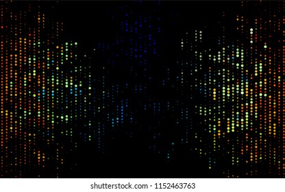 Dark Multicolor, Rainbow vector  texture with disks. Glitter abstract illustration with blurred drops of rain. New design for ad, poster, banner of your website.