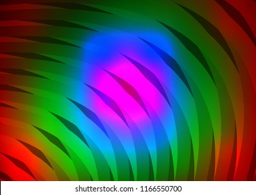 Dark Multicolor, Rainbow vector texture with colored lines. Blurred decorative design in simple style with lines. Best design for your ad, poster, banner.