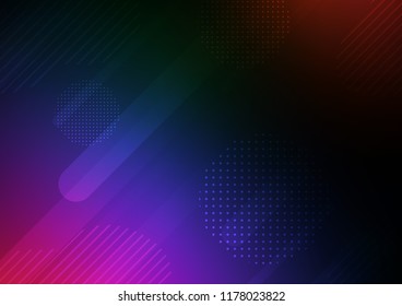 Dark Multicolor, Rainbow vector texture with colored capsules, dots. Shining colored illustration with rounded stripes, dots. The pattern can be used for busines ad, booklets, leaflets