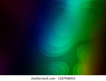 Dark Multicolor, Rainbow vector texture with colored lines. Glitter abstract illustration with colored sticks. The pattern can be used for busines ad, booklets, leaflets