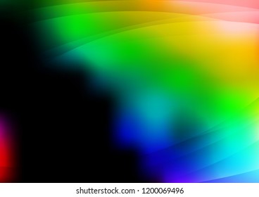 Dark Multicolor, Rainbow vector texture with colored lines. Glitter abstract illustration with colored sticks. Smart design for your business advert.