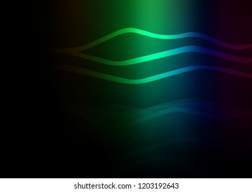 Dark Multicolor, Rainbow vector texture with colored lines. Glitter abstract illustration with colored sticks. The pattern can be used for busines ad, booklets, leaflets