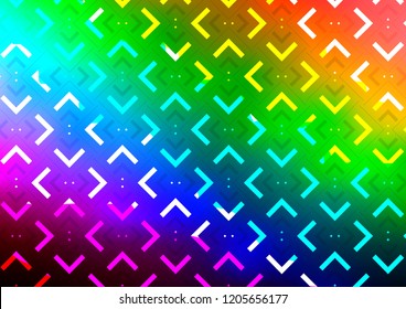 Dark Multicolor, Rainbow vector texture with colored lines. Decorative shining illustration with lines on abstract template. The template can be used as a background.