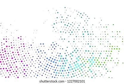 Dark Multicolor, Rainbow vector texture in rectangular style. Beautiful illustration with rectangles and squares. Best design for your ad, poster, banner.