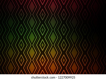Dark Multicolor, Rainbow vector texture with lines, rhombuses. Modern geometric abstract illustration with lines, squares. Smart design for your business advert.