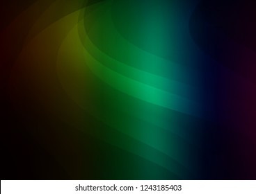 Dark Multicolor, Rainbow vector texture with colored lines. Blurred decorative design in simple style with lines. The pattern can be used for busines ad, booklets, leaflets