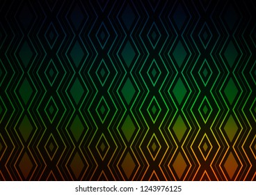 Dark Multicolor, Rainbow vector texture with lines, rhombuses. Shining colorful illustration with lines, rectangles. Pattern for websites, landing pages.