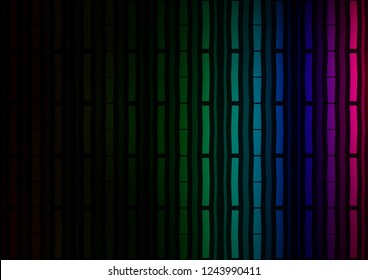 Dark Multicolor, Rainbow vector texture with colored lines. Shining colored illustration with narrow lines. The pattern can be used for busines ad, booklets, leaflets