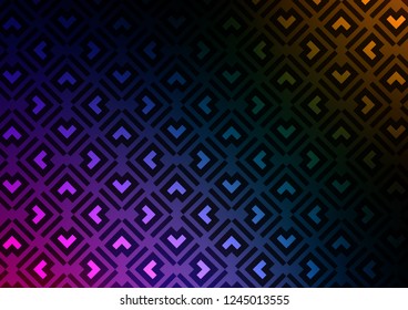 Dark Multicolor, Rainbow vector texture with colored lines. Blurred decorative design in simple style with lines. Pattern for websites, landing pages.