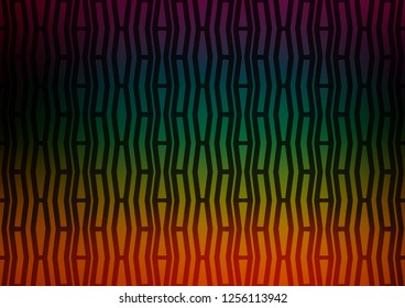 Dark Multicolor, Rainbow vector texture with colored lines. Glitter abstract illustration with colored sticks. The pattern can be used for busines ad, booklets, leaflets